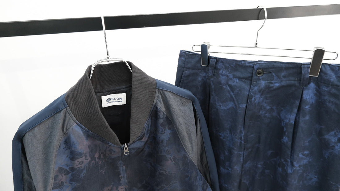 偶然|Mura Shibori Souvenir Jacket,Mura Shibori Printed Wide Trousers|KUON 25SS|えん -en-