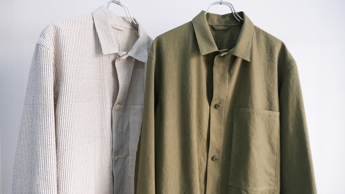 中間|WASHI STRIPE CAVERALL JKT|ULTERIOR 23SS|えん -en-
