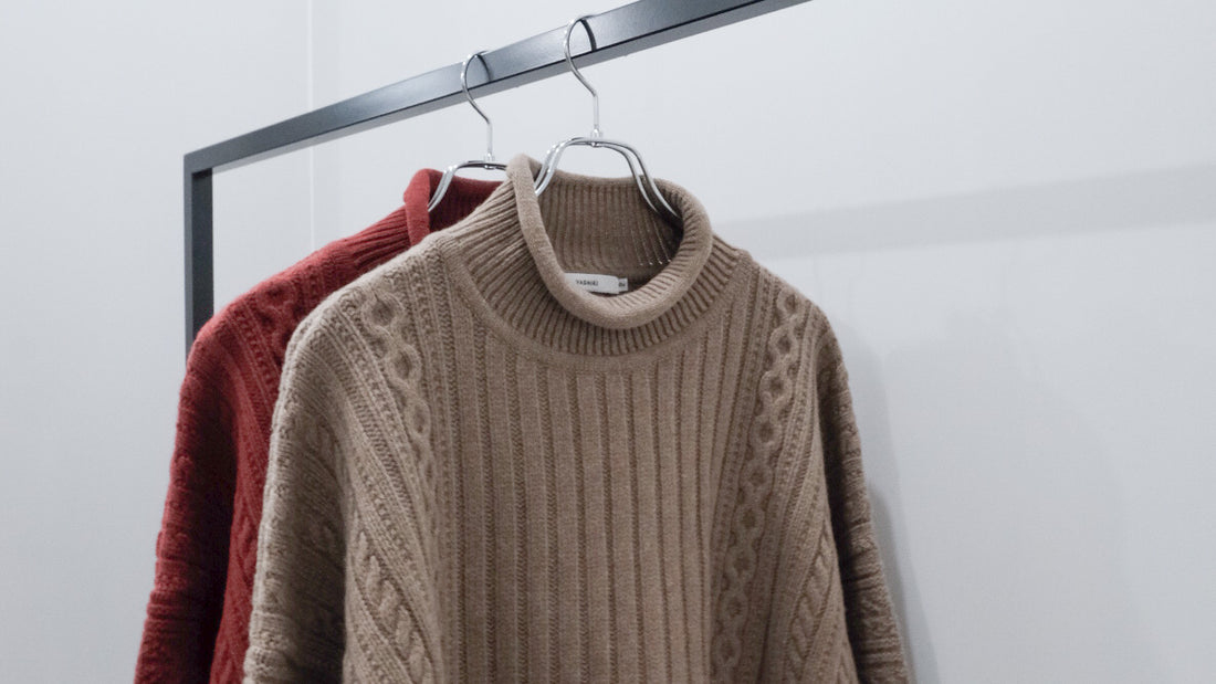 流れる|Shizuku Curl High Neck Knit|YASHIKI 22AW|えん -en-