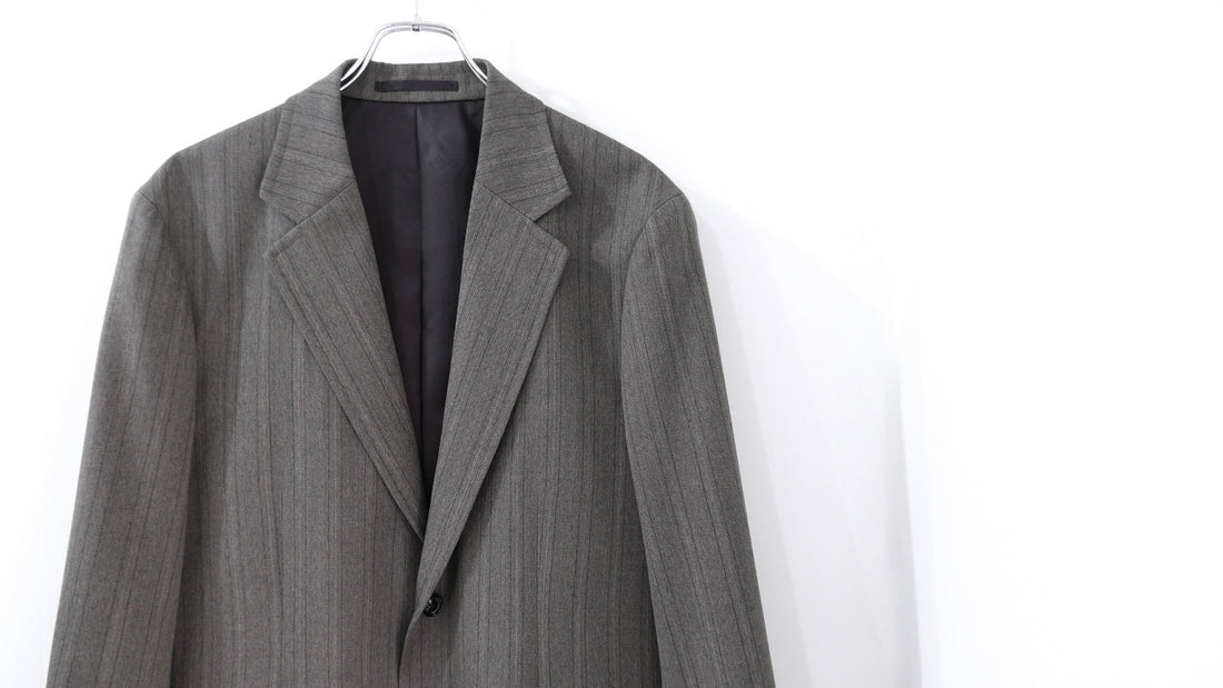 あくまで|MELANGE HERRINGBONE STRIPE 2B JKT|ULTERIOR 25AW|えん -en-