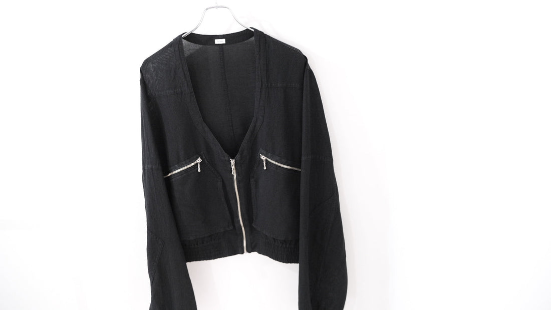 寄せ|Silk/Cotton Gisya No Collar Jacket|Fujimoto 25SS|えん -en-