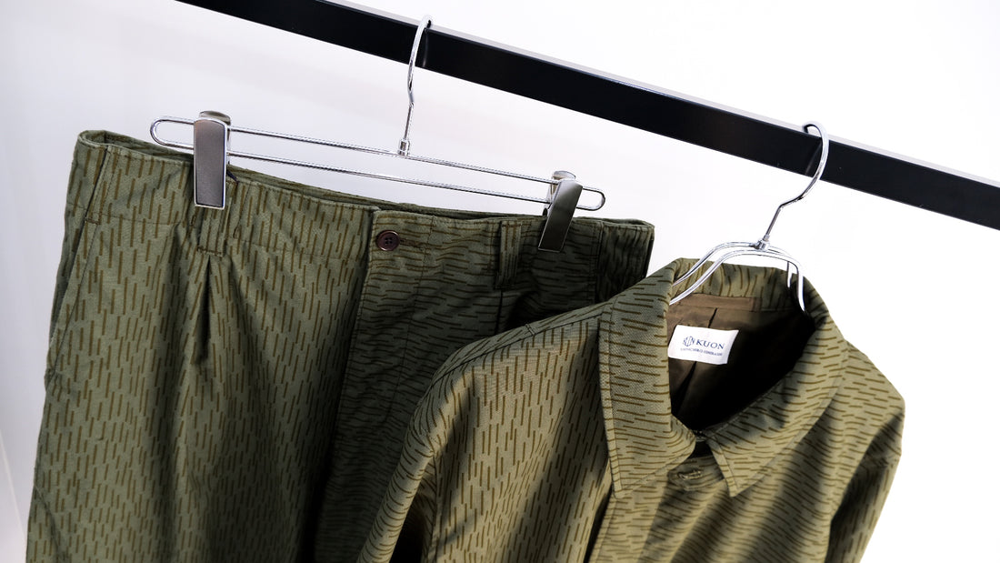 次第|Military Tent Harrington Jacket (Raindrop Camo),Military Tent Wide Trousers (Raindrop Camo)|KUON 24AW|えん -en-