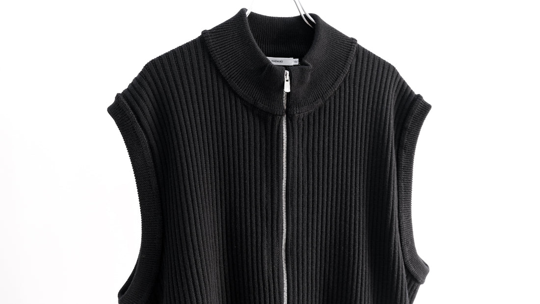 同時|Mizore Drivers Knit Vest|YASHIKI 24AW|えん -en-