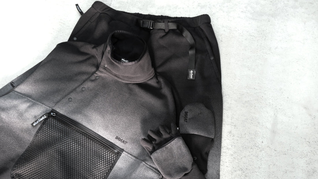 べき|PIGMENT PRINT WASH POLARTEC PULLOVER,PIGMENT PRINT WASH POLARTEC PANTS,PIGMENT PRINT WASH POLARTEC MITTEN|INNAT 25AW|えん -en-