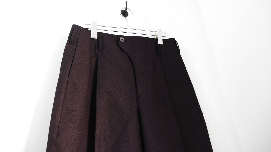 深く|武州正藍染ヘビークロス・サイドシームレスワンタックパンツ|山内 25SS|えん -en-