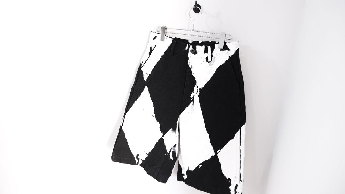 極端|Printed Dia Wide Shorts|Fujimoto 25SS|えん -en-