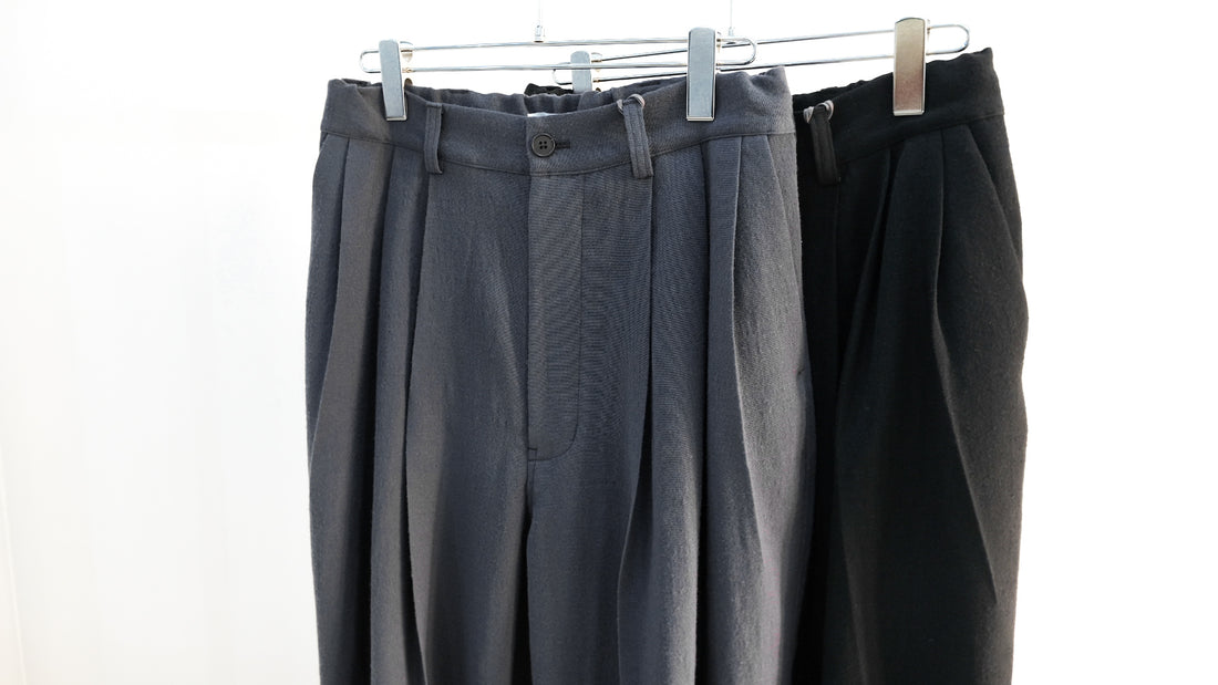もたらす|3 PLEAT WOOL PANTS|kontor 24AW|えん -en-