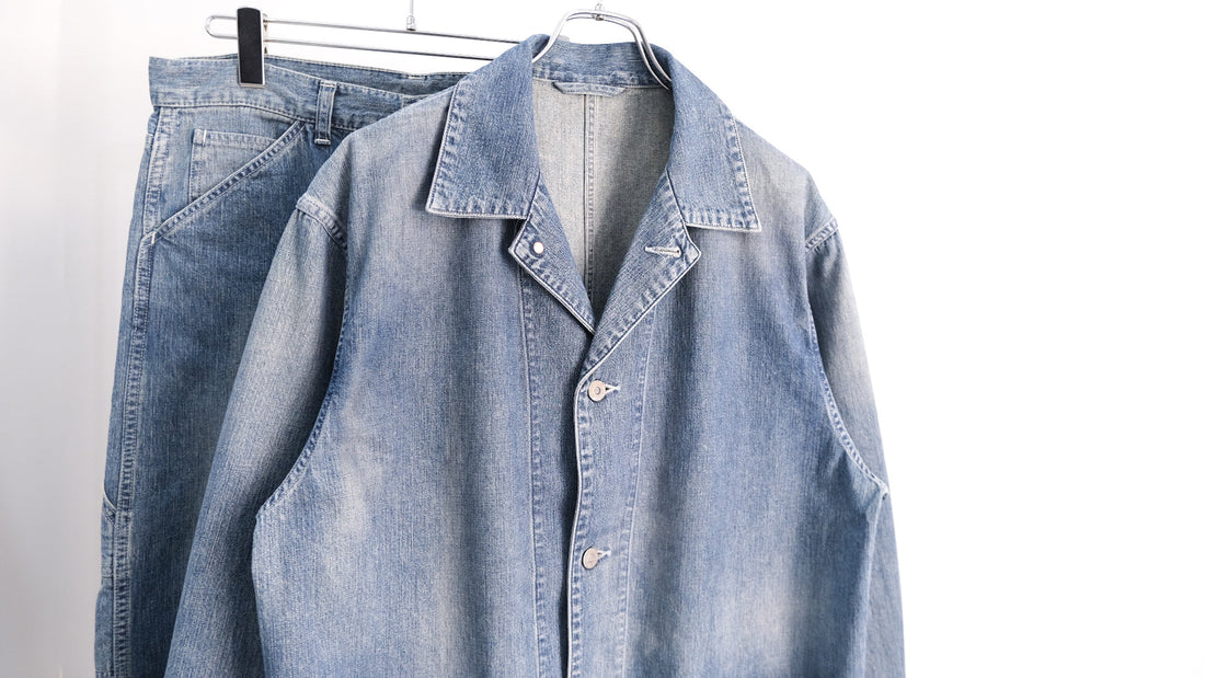 疑う|FADED LIGHT DENIM COVERALL,VINTAGE FADED LIGHT DENIM PAINTER PANTS|ULTERIOR 25AW|えん -en-