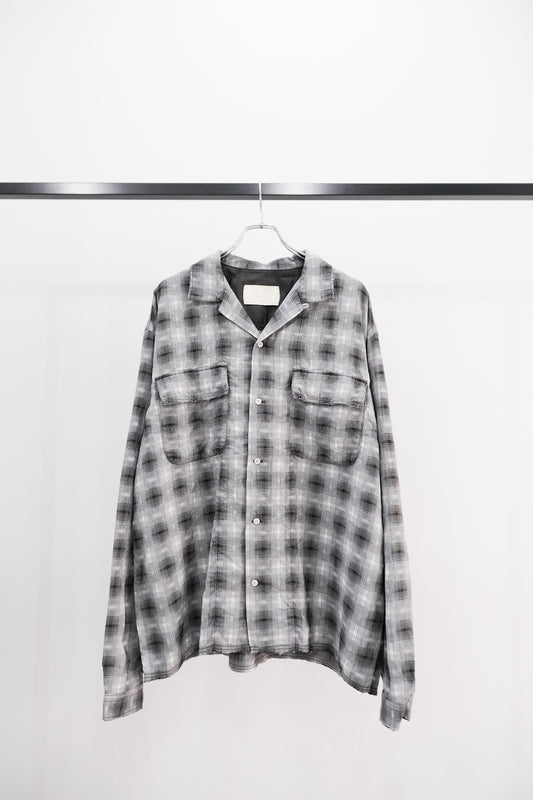 【30% off】GARMENT-DYED CHECKED SHIRT