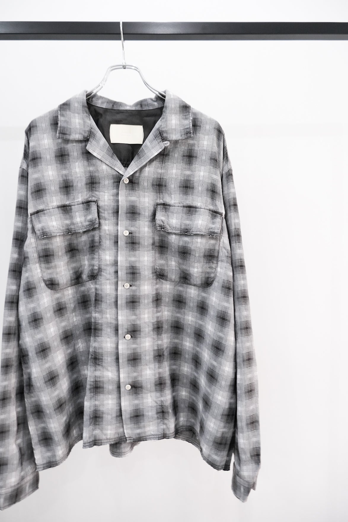【30% off】GARMENT-DYED CHECKED SHIRT