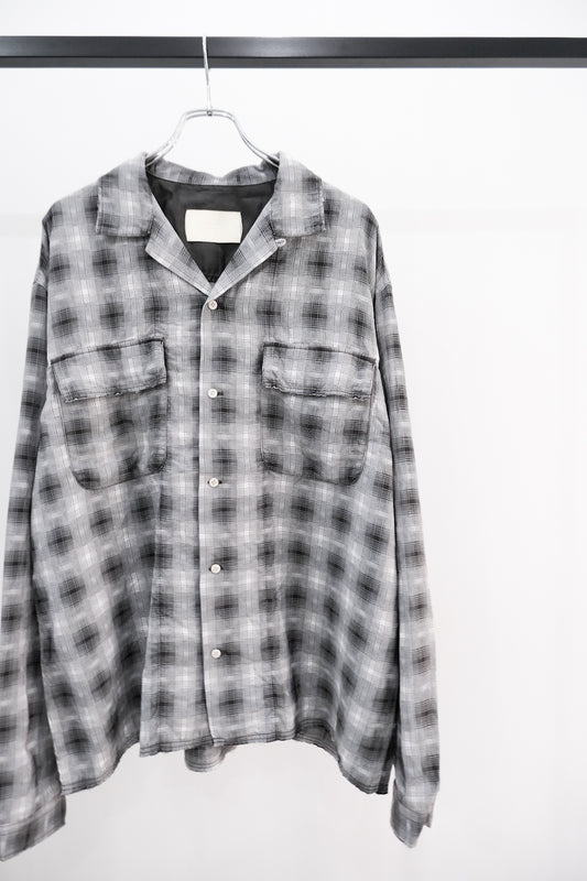 【30% off】GARMENT-DYED CHECKED SHIRT