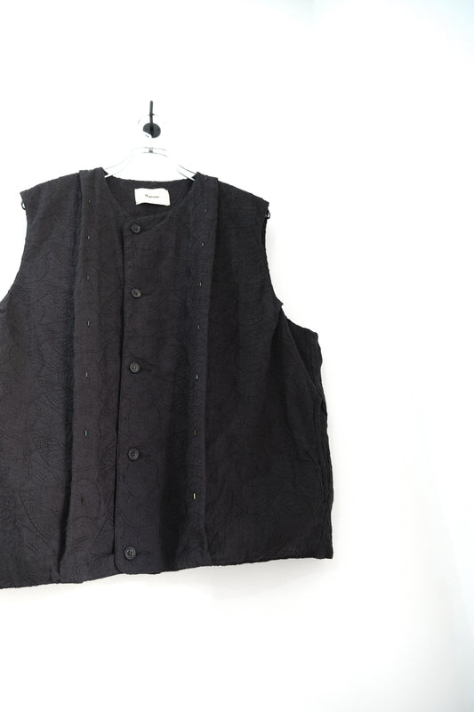 Cotton embroidary beads vest