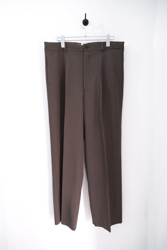 S120 WOOL GABA 1TUCK EASY SLACKS