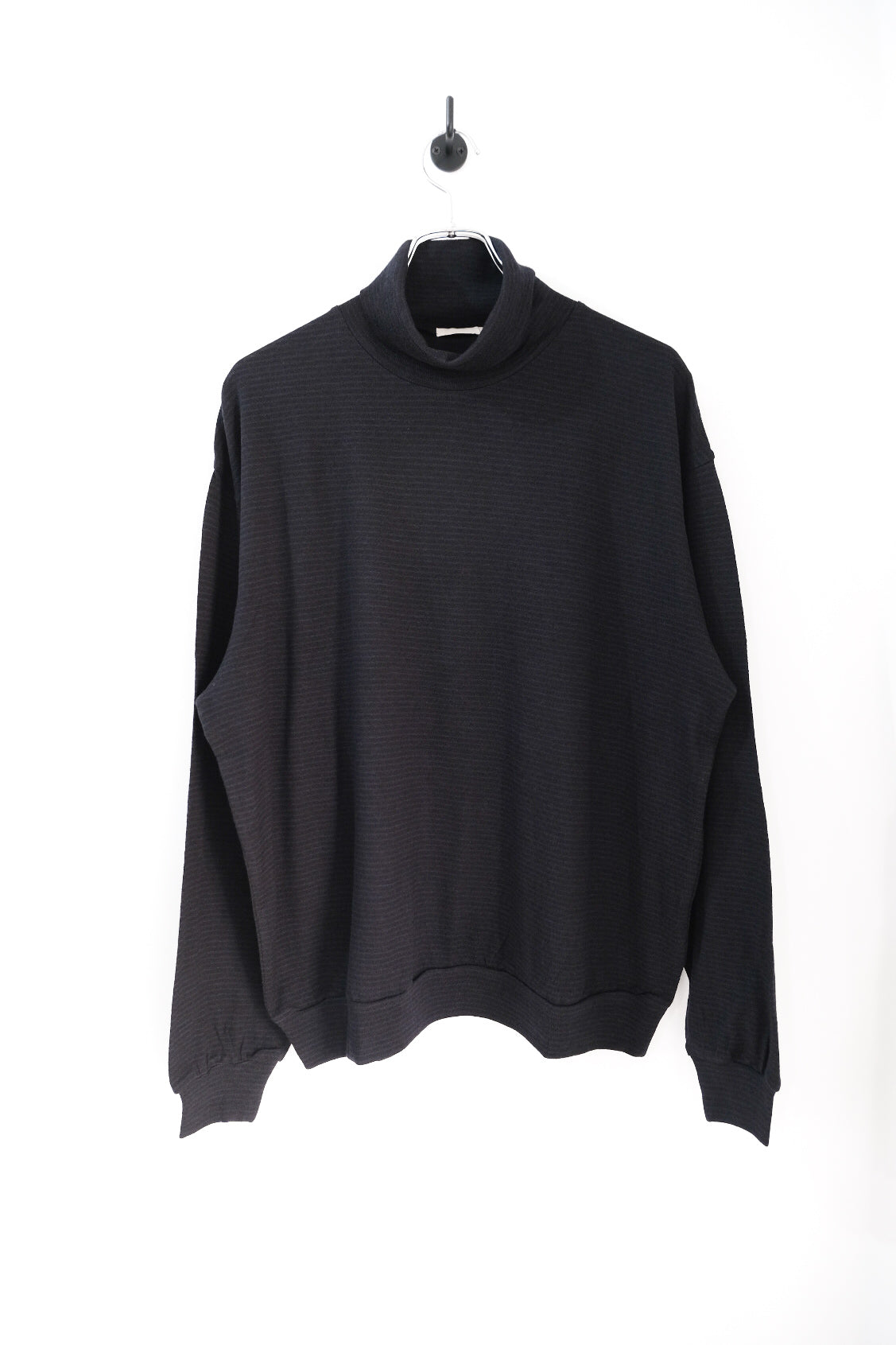 SUPER FINE WOOL COTTON TURTLE-NECK TOP