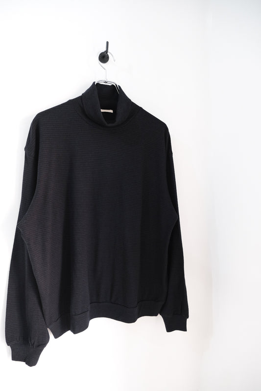 SUPER FINE WOOL COTTON TURTLE-NECK TOP