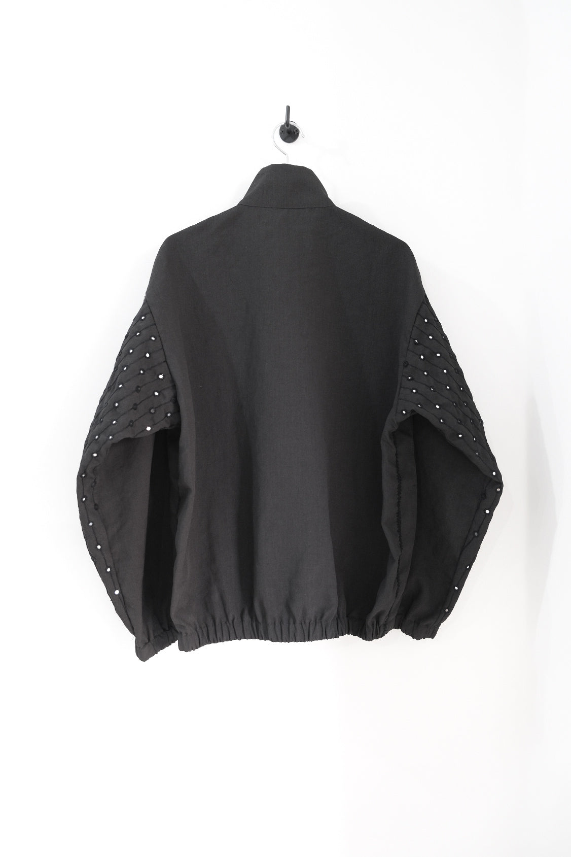 Embroidery stand collar blouson