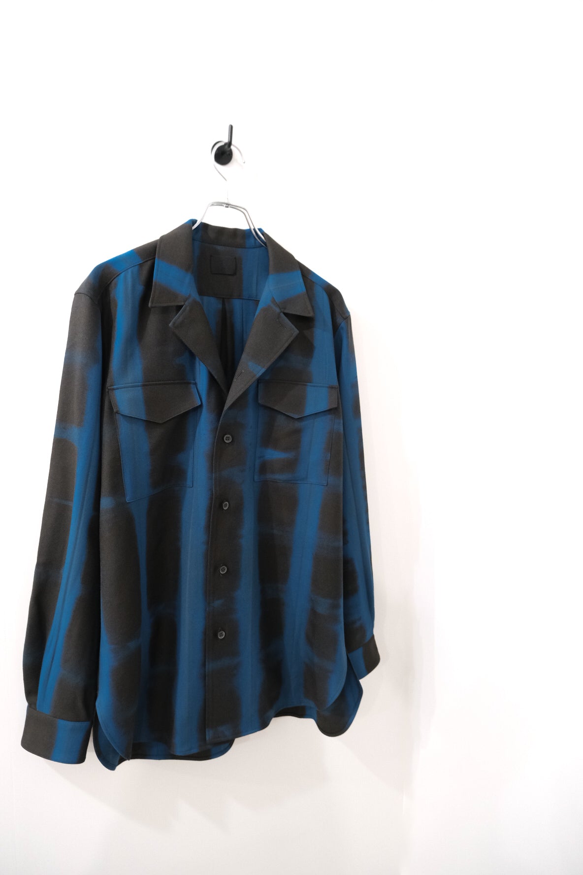 ウールカシミア・テーラードカラーシャツ