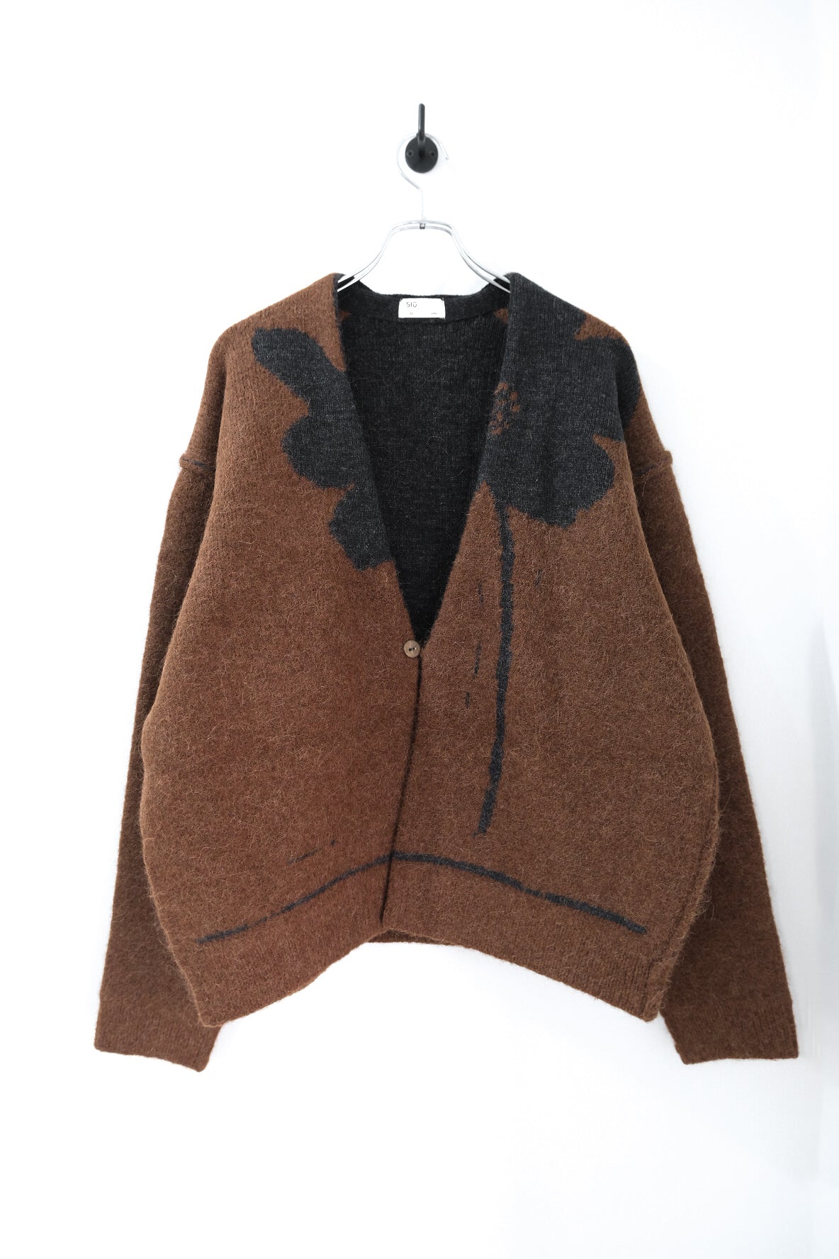 flower knit cardigan