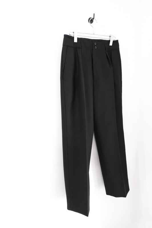 SUPER FINE LIGHT MELTON TUCKED TROUSERS
