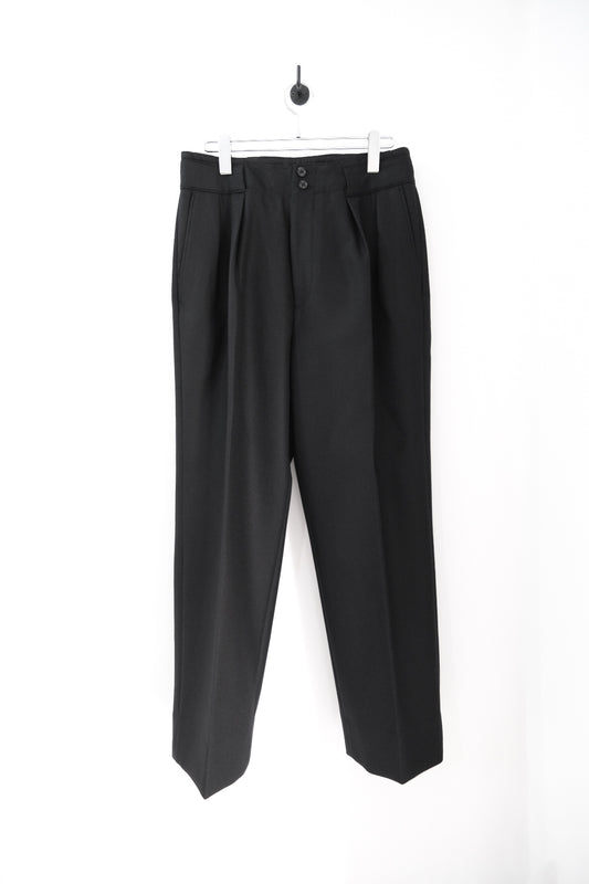 SUPER FINE LIGHT MELTON TUCKED TROUSERS