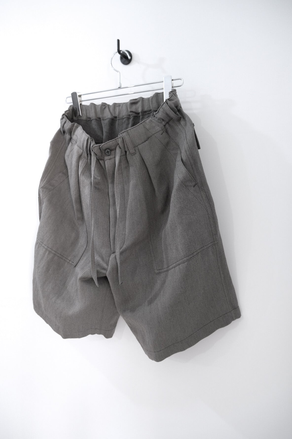 WASHED C/L CORKSCREW UTILITY SHORTS｜ULTERIOR 26SS｜えん -en-