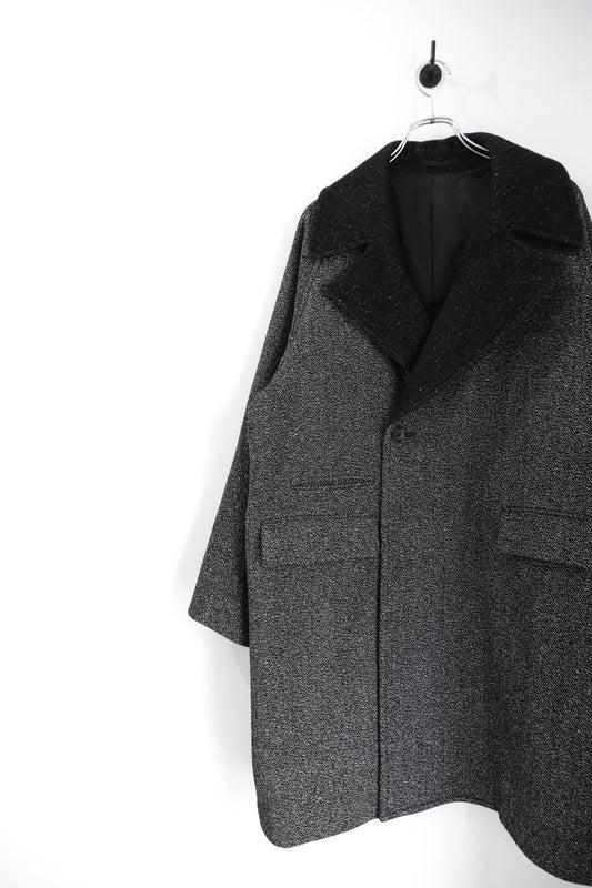 WOOL SILK KERSEY DB COAT