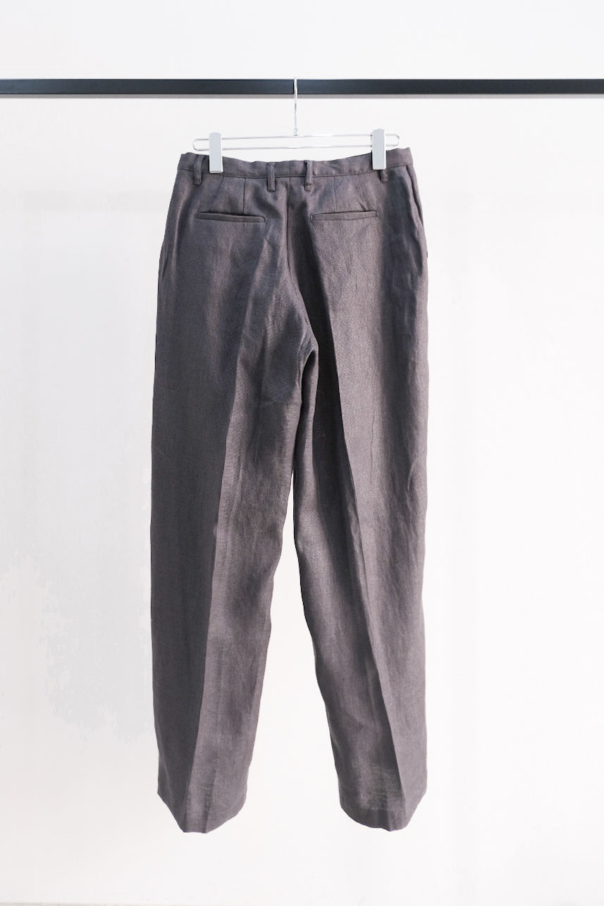 【60% off】HEAVY LINEN NO-PLEAT SLACKS