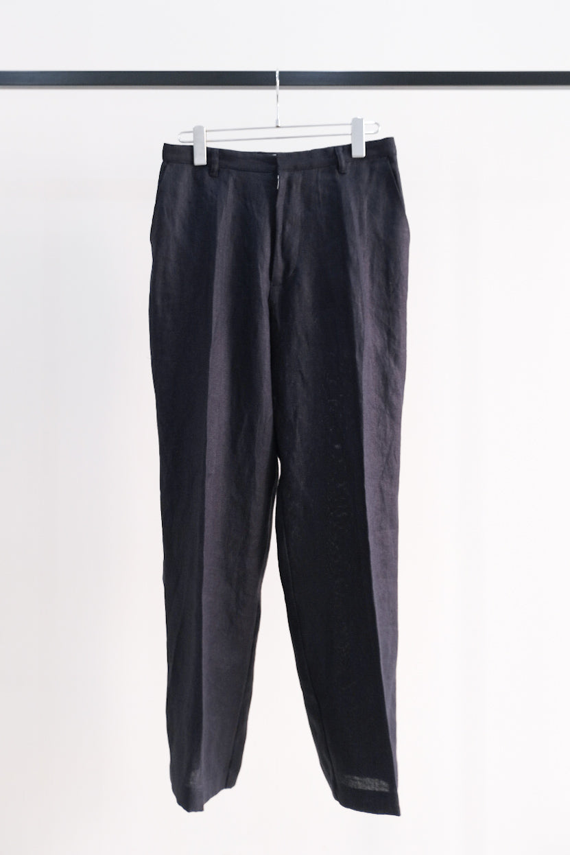 【60% off】HEAVY LINEN NO-PLEAT SLACKS