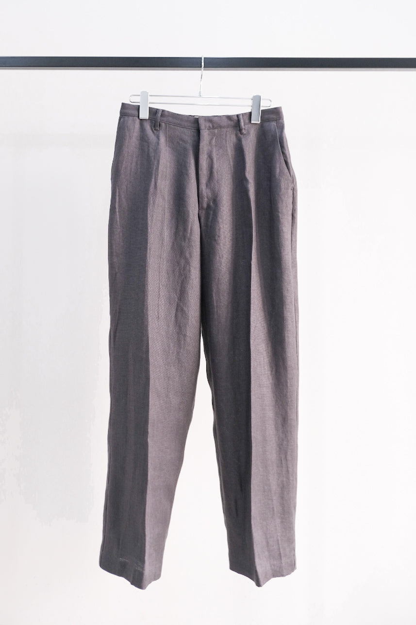 【60% off】HEAVY LINEN NO-PLEAT SLACKS
