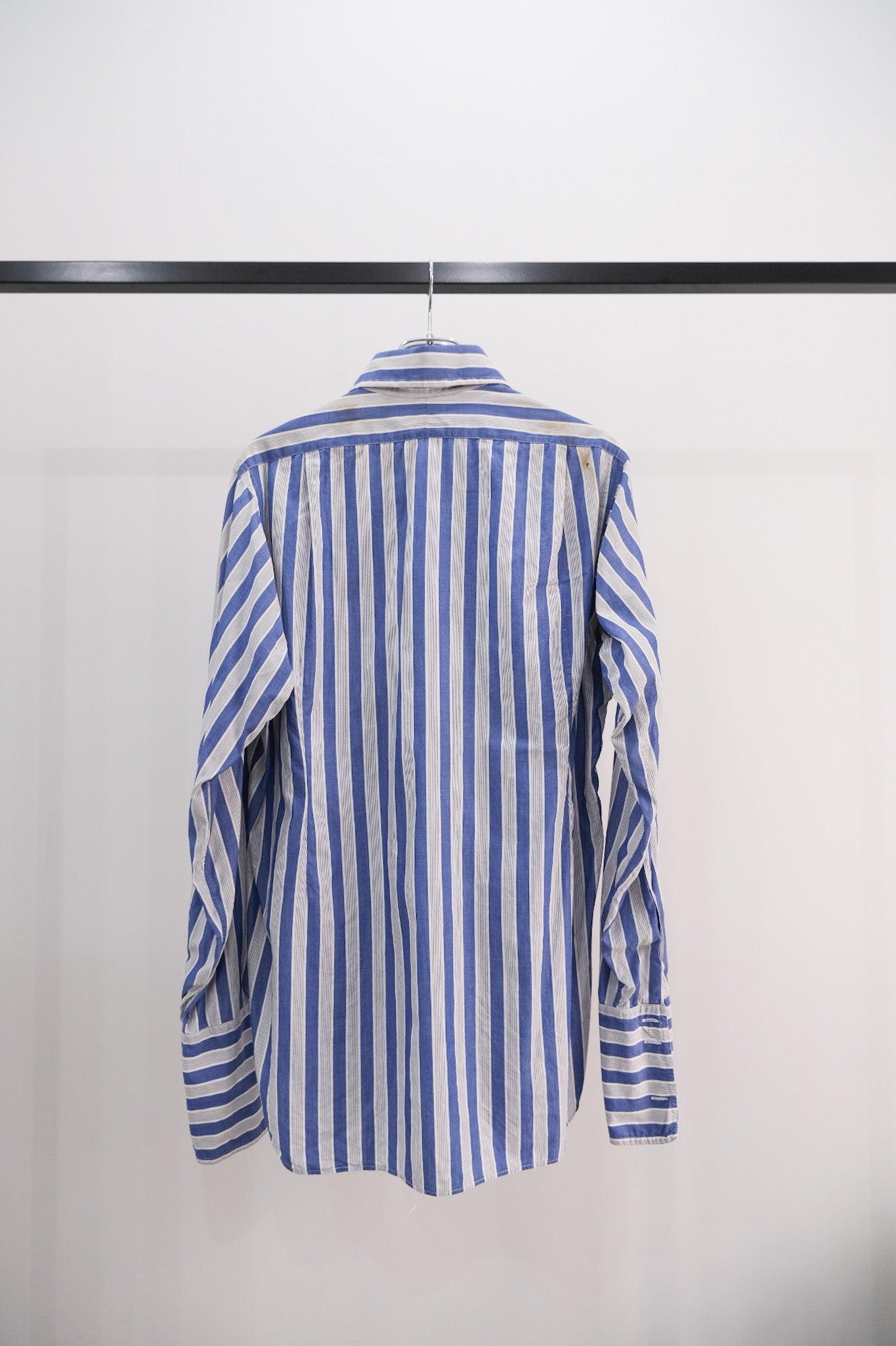 70's Christian Dior Long Cuffs Stripe Shirt