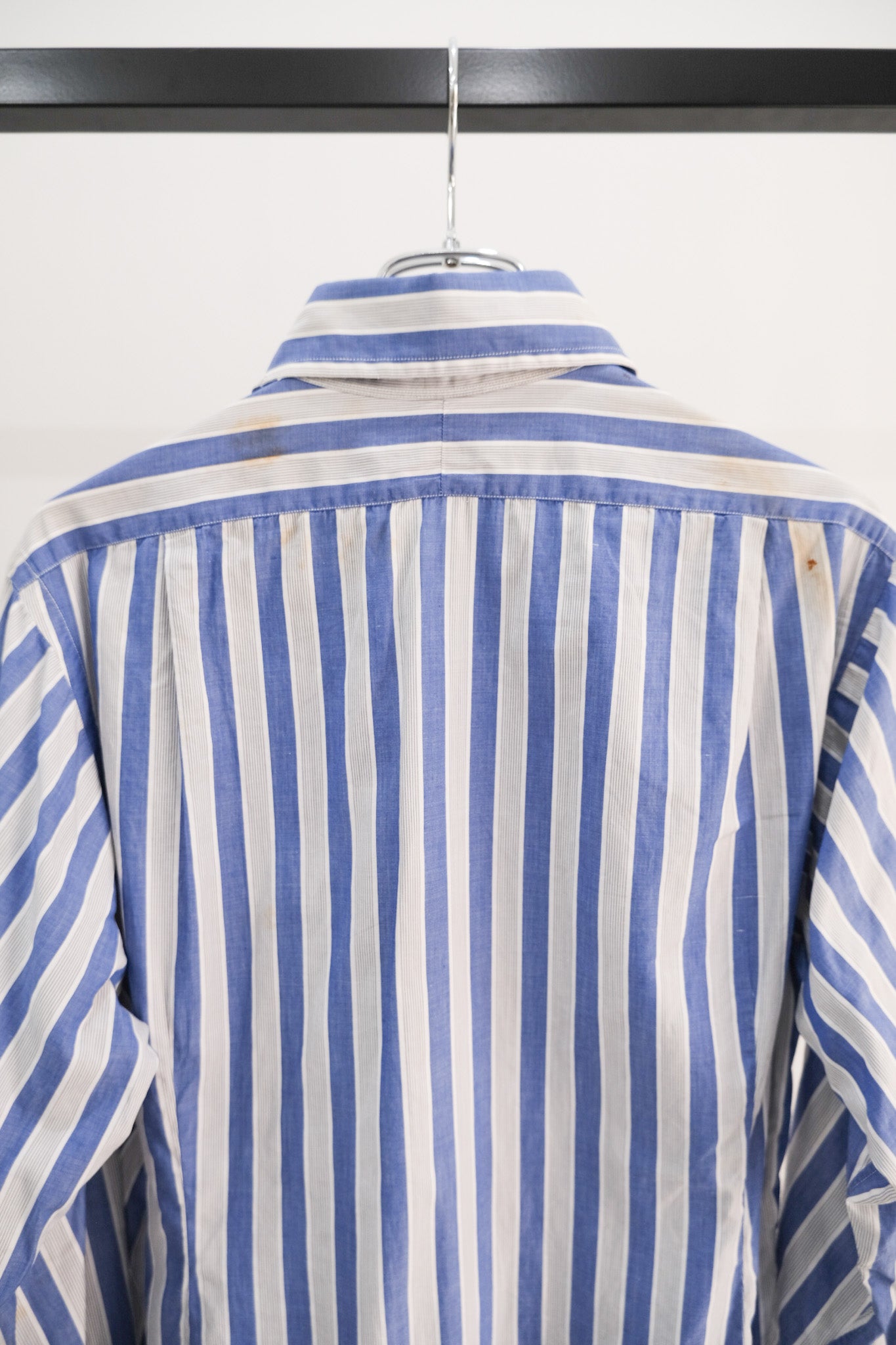 70's Christian Dior Long Cuffs Stripe Shirt