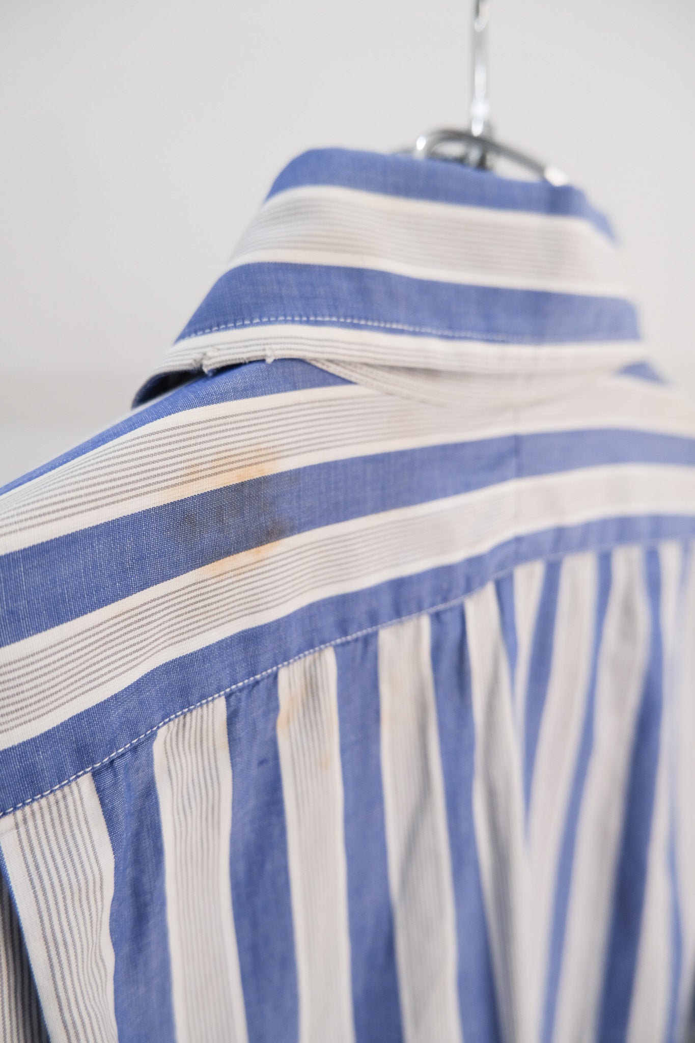 70's Christian Dior Long Cuffs Stripe Shirt