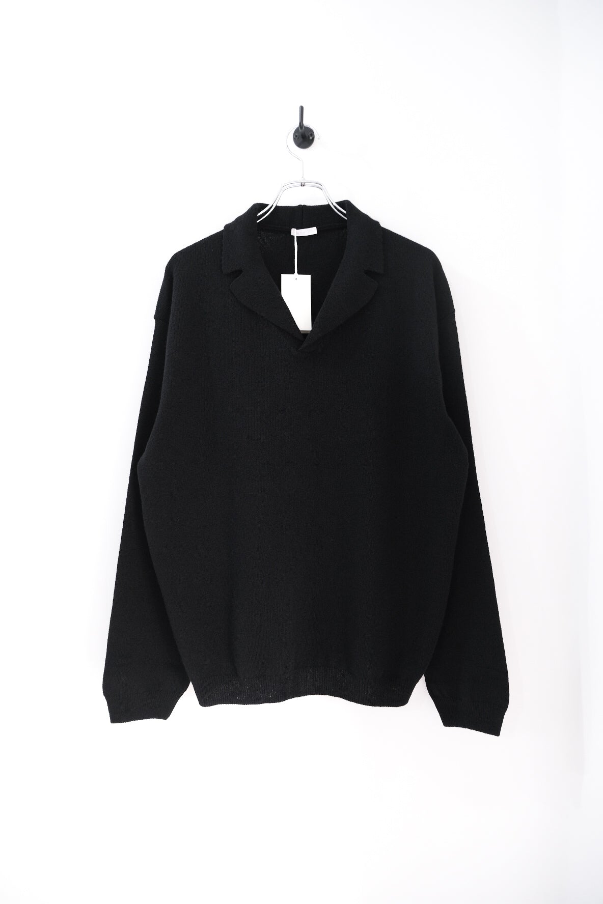 Wool Open Collar Knit Shirts