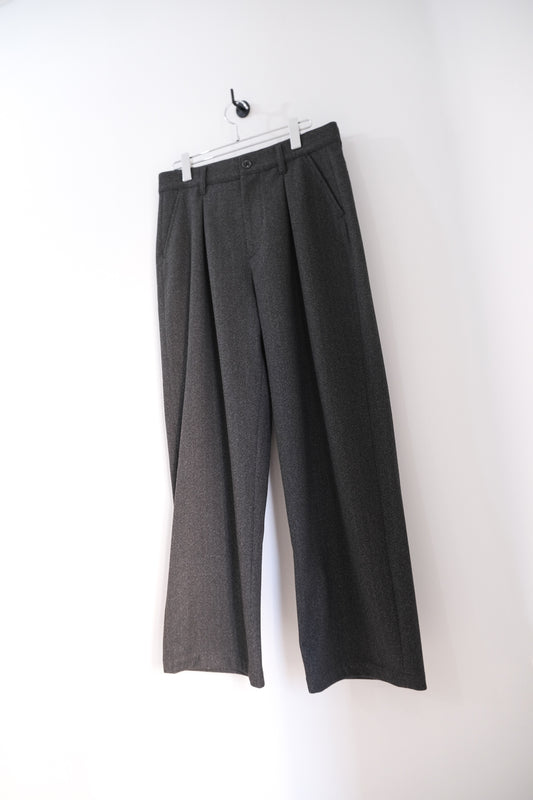 2-Tack Herringbone Wide Slacks