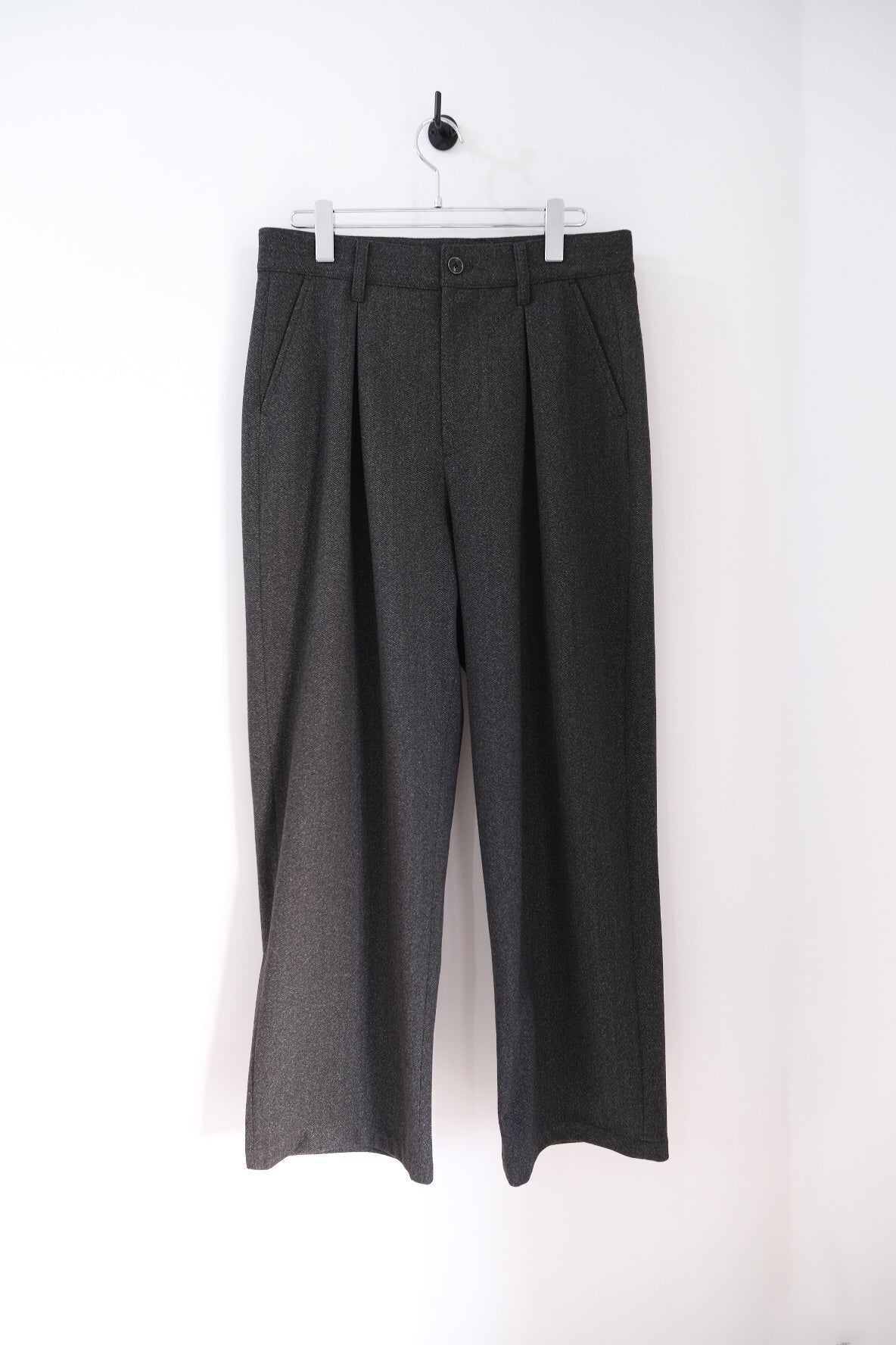 2-Tack Herringbone Wide Slacks