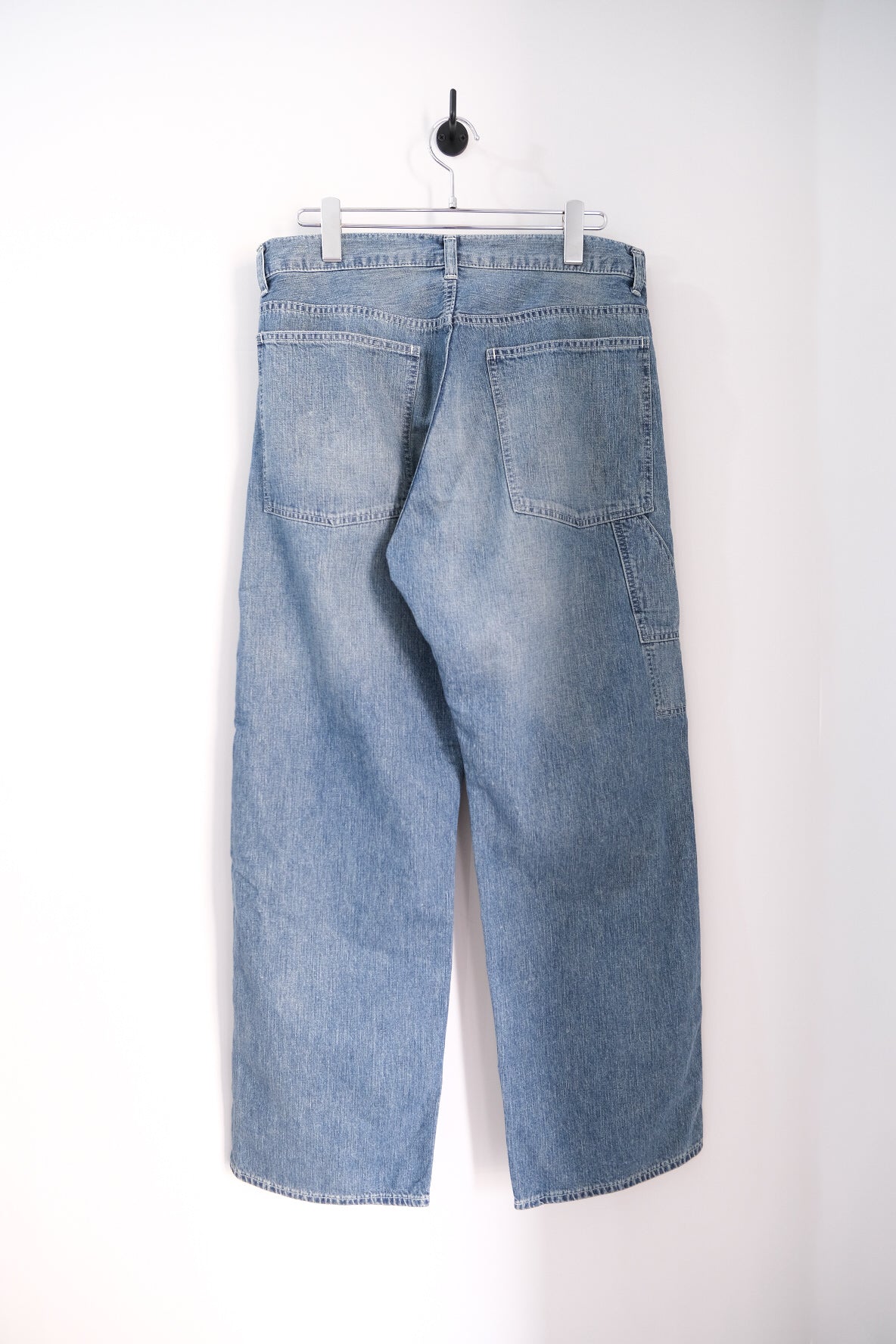 VINTAGE FADED LIGHT DENIM PAINTER PANTS