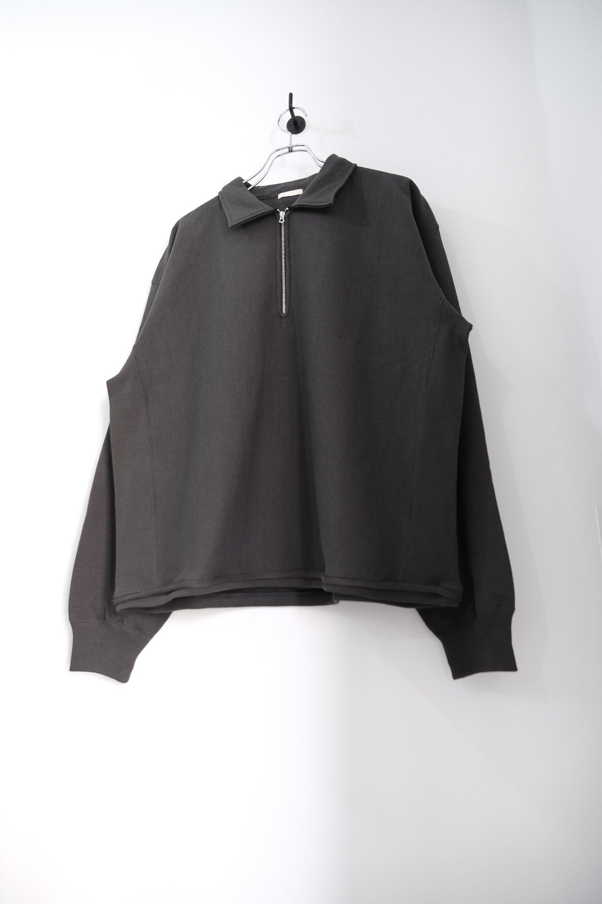 FADED SILKY TERRY RW HALF ZIP P/O