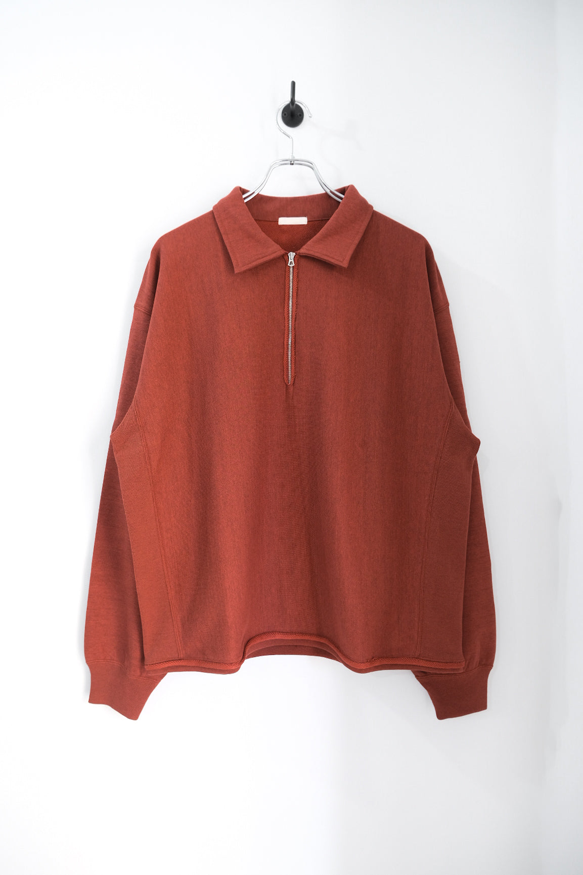 FADED SILKY TERRY RW HALF ZIP P/O