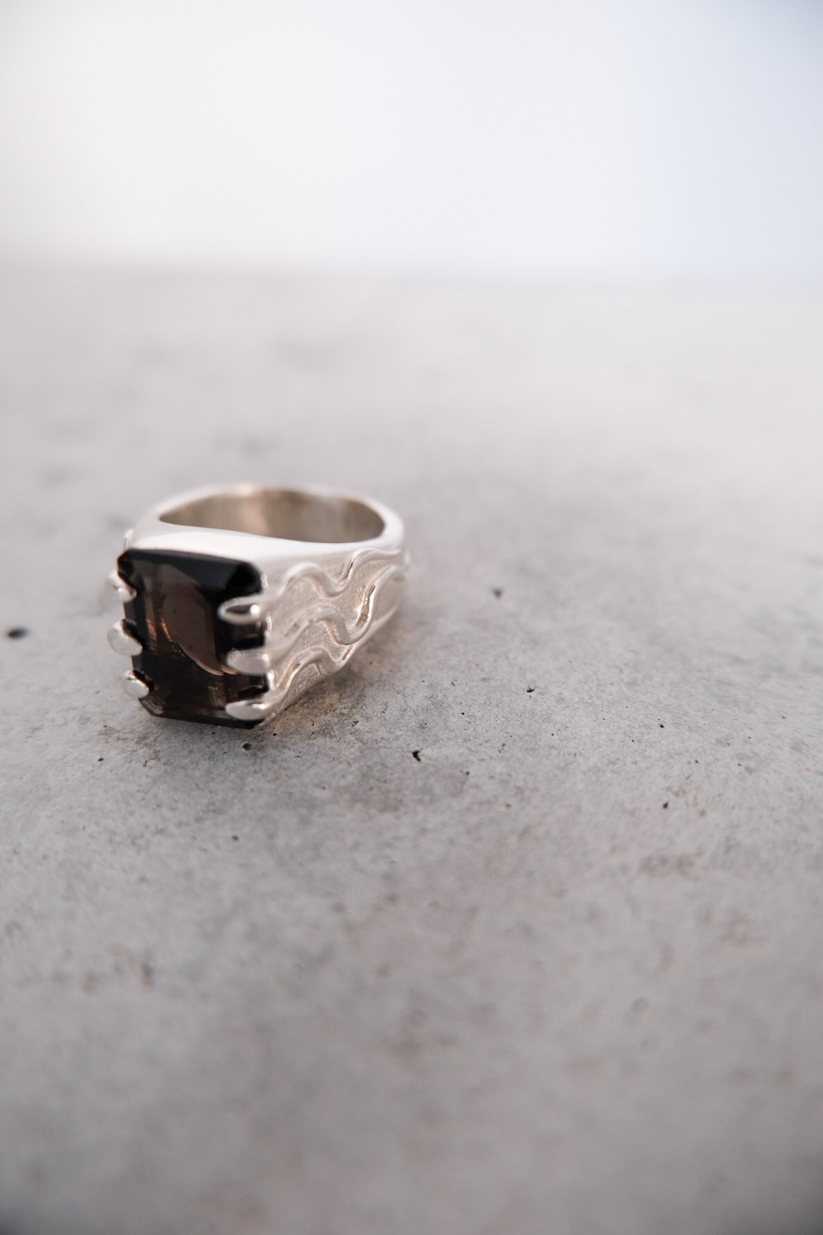 Snake Signet Smokey Topaz