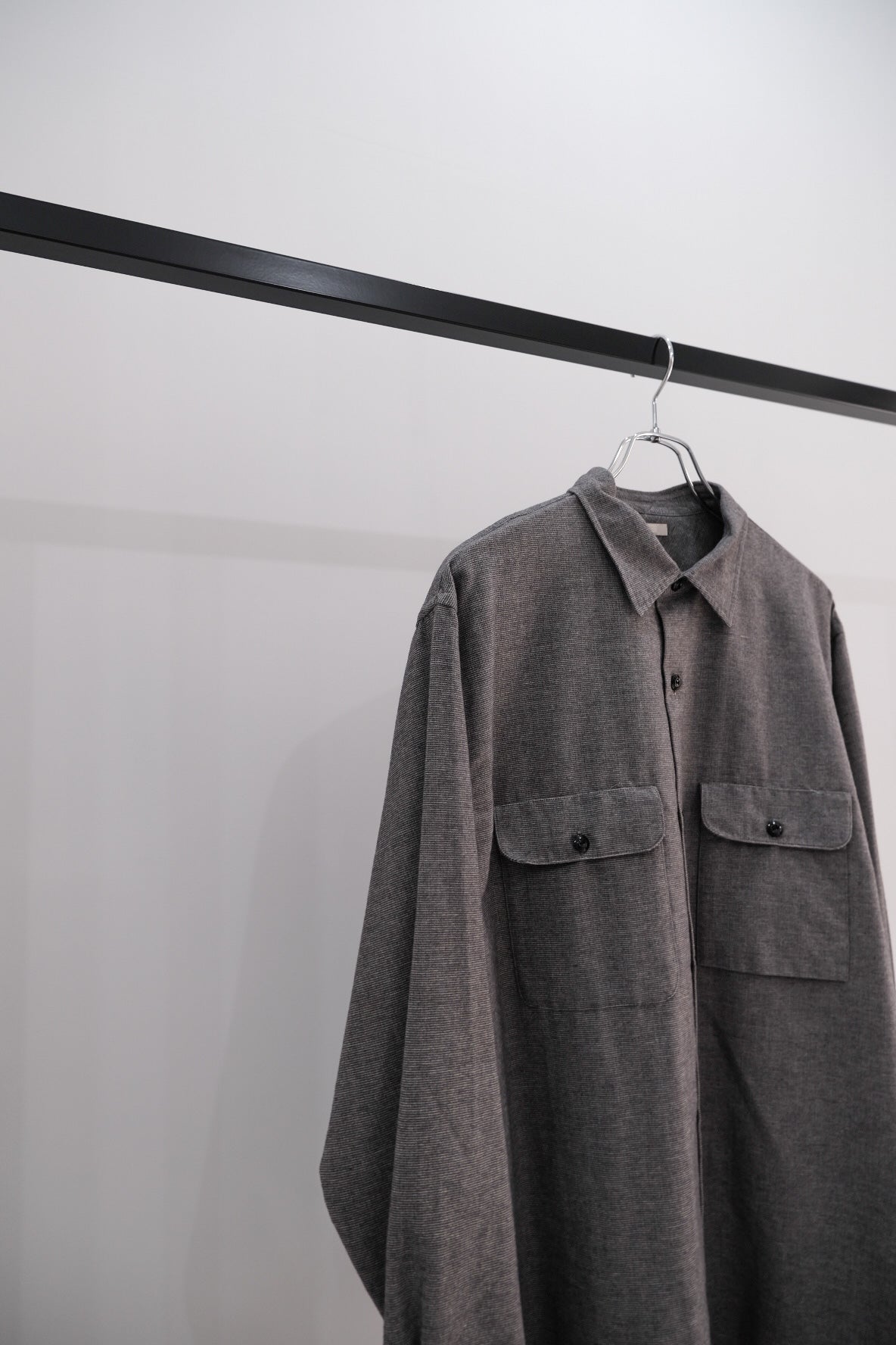 COTTON CASHMERE FLANNEL W/P SHIRT｜ULTERIOR 22AW｜えん -en-