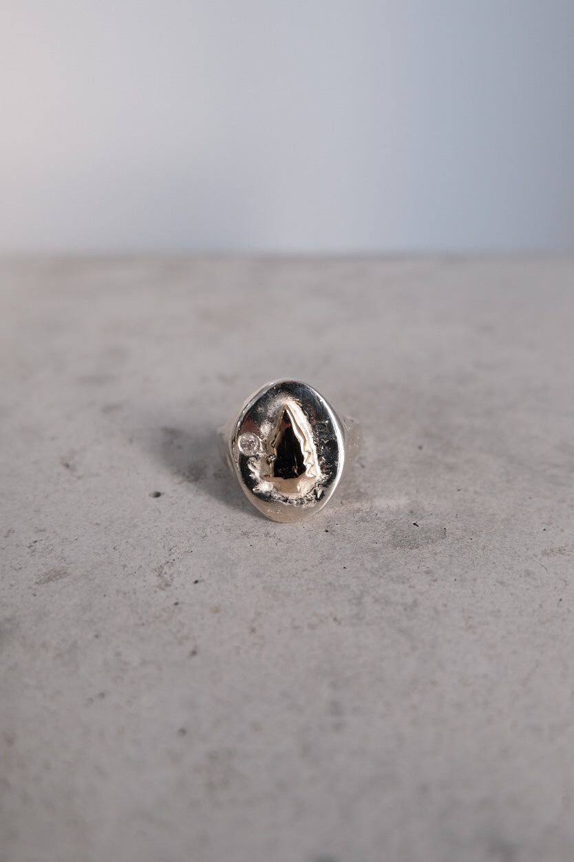 14K Arrowhead Oval W Diamond