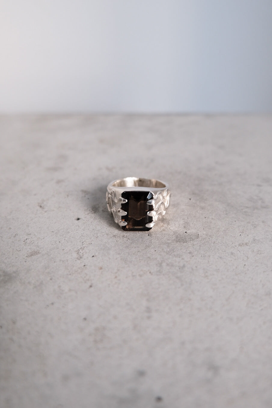 Snake Signet Smokey Topaz