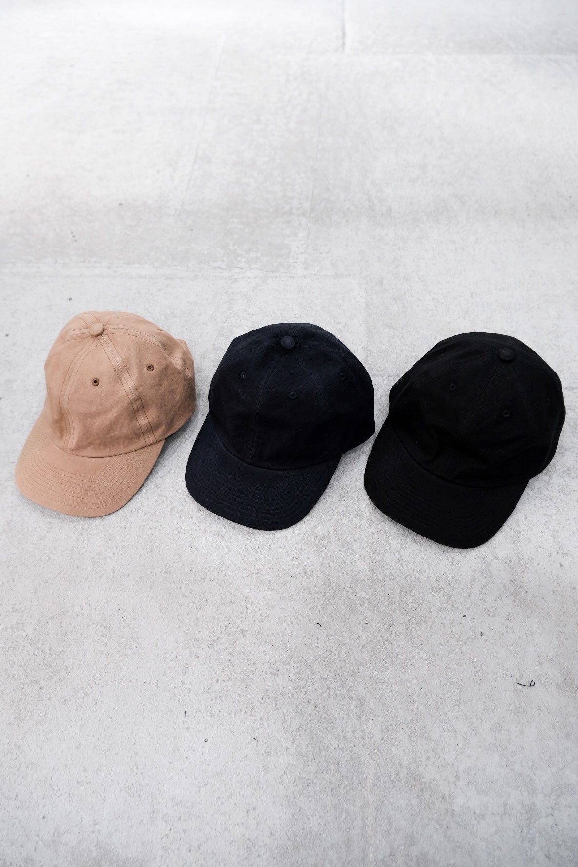 WASHED BIZEN TWILL 6 PANELED CAP