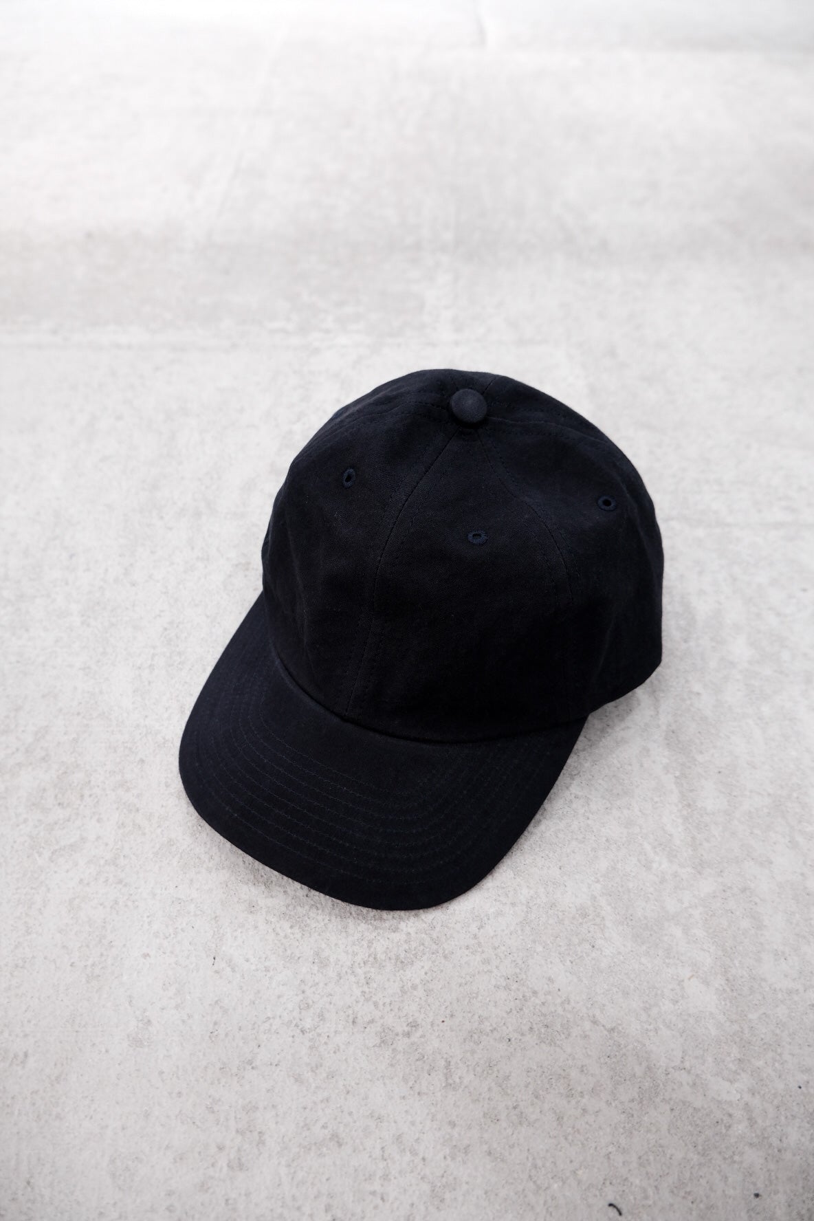 WASHED BIZEN TWILL 6 PANELED CAP