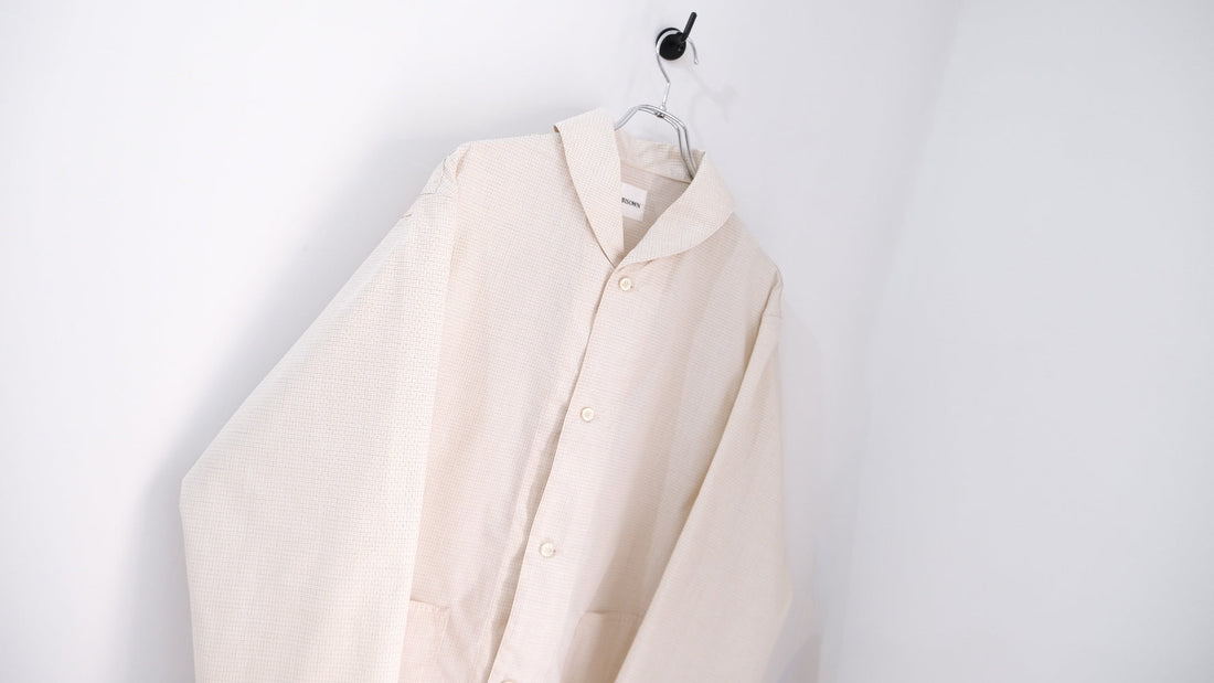 やすい｜DEADSTOCK TC MINICHECK SHAWL SHIRTS｜BISOWN 26SS｜えん -en-