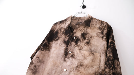 こそ｜Dorozome Shibori Camp Collar Shirt｜KUON 25SS｜えん -en-