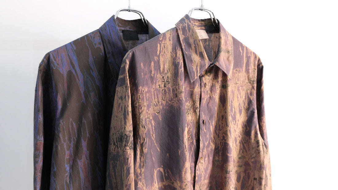 表現｜流し染めコットンキュプラツイルシャツ｜山内 26SS｜えん -en-