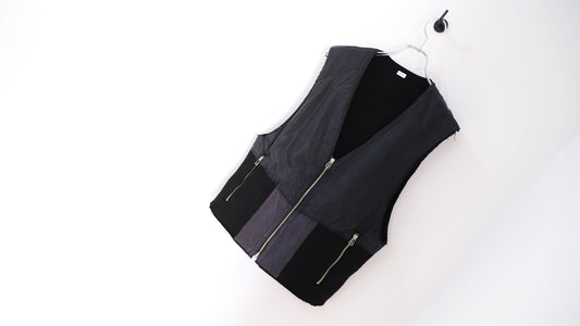 歪｜Distortion Silk Shell Vest｜Fujimoto 25AW｜えん -en-
