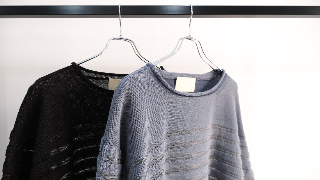 通り｜PANEL BORDER SWEATER｜INNAT 26SS｜えん -en-