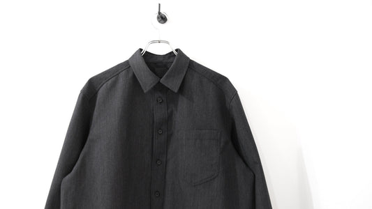 特に｜ウール×和紙・ダブルステッチシャツ｜山内 26SS｜えん -en-